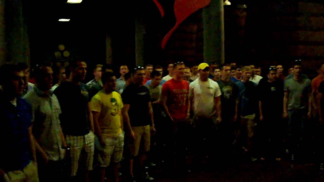 USNA Men's Glee Club singing, 'what do you do with a drunken sailor?'