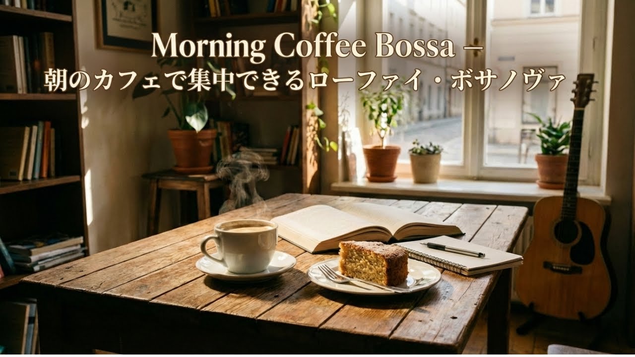 【朝カフェBGM】集中できるボサノヴァ × ジャズ × ローファイ｜コーヒーと作業にちょうどいい音楽☕