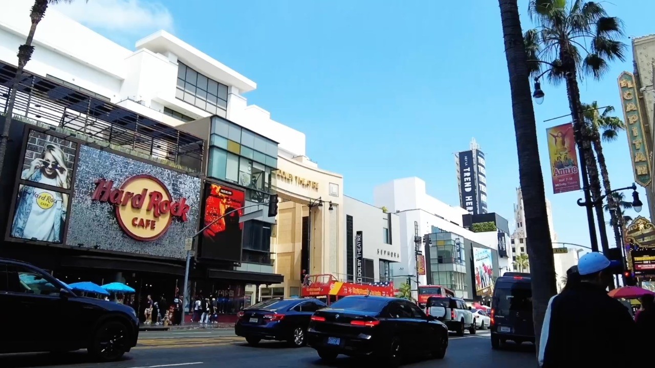 Afternoon Walk On Hollywood Blvd | No Talking | Los Angeles, California, USA