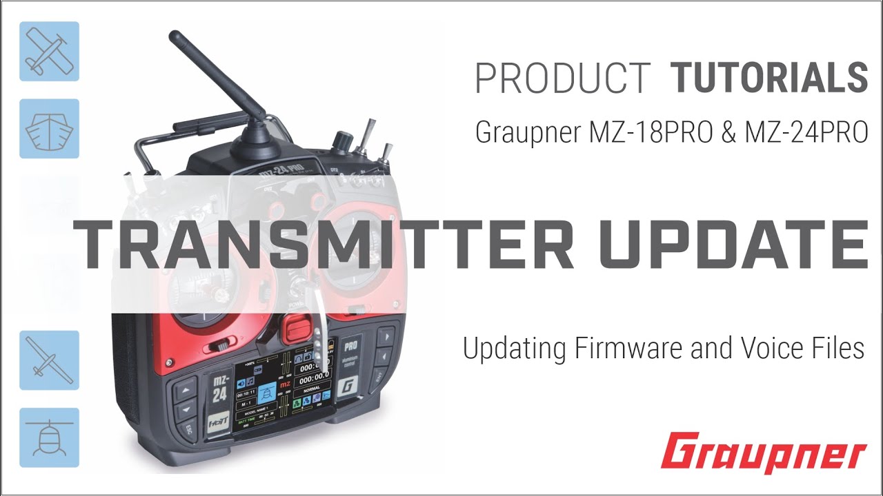 How to update the software on the Graupner mz-18PRO and mz-24PRO HoTT Radio System