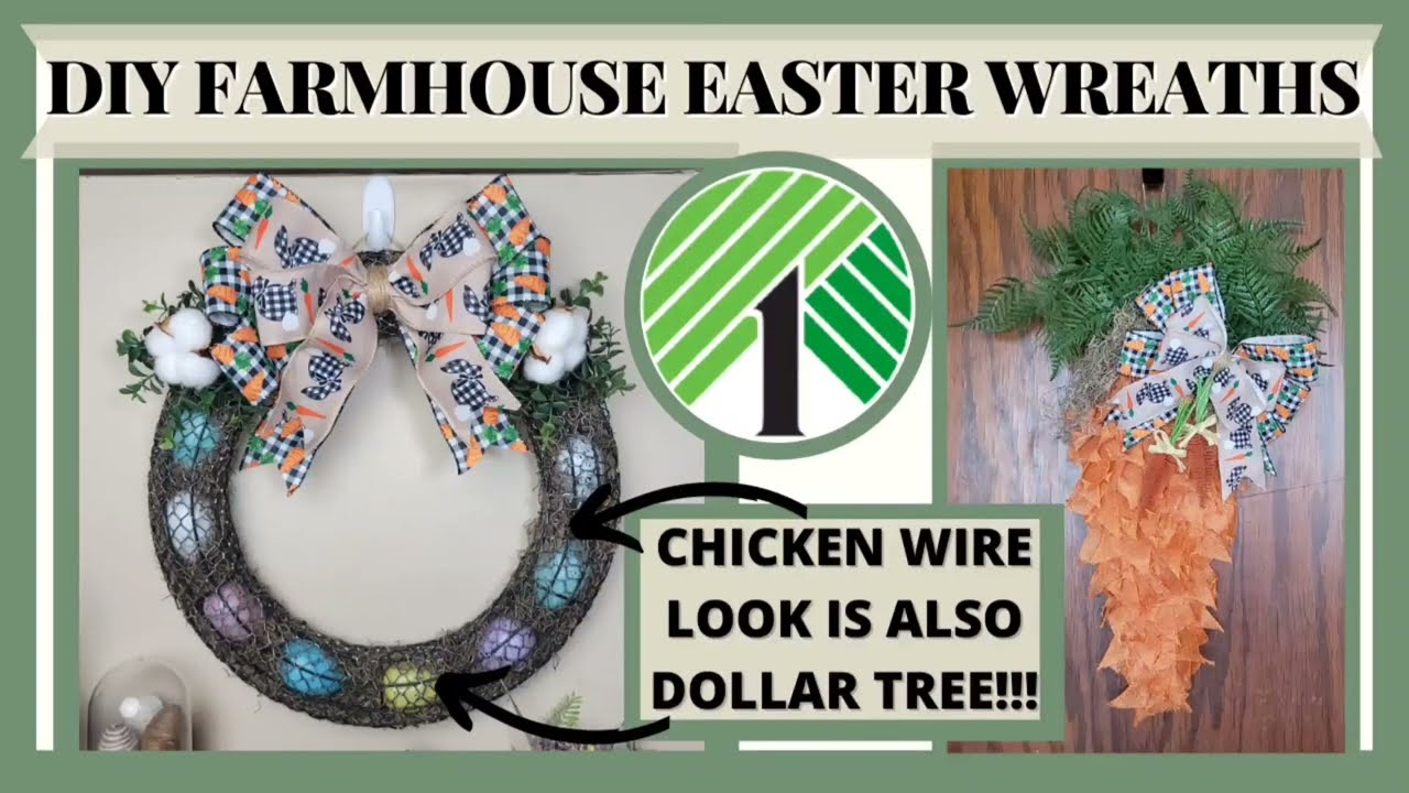 2 Gorgeous DOLLAR TREE Easter Wreaths