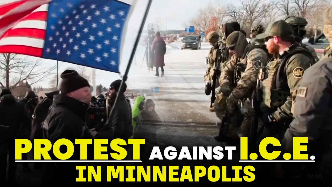 Live: Protest outside federal building in Minneapolis after woman killed by US immigration agent