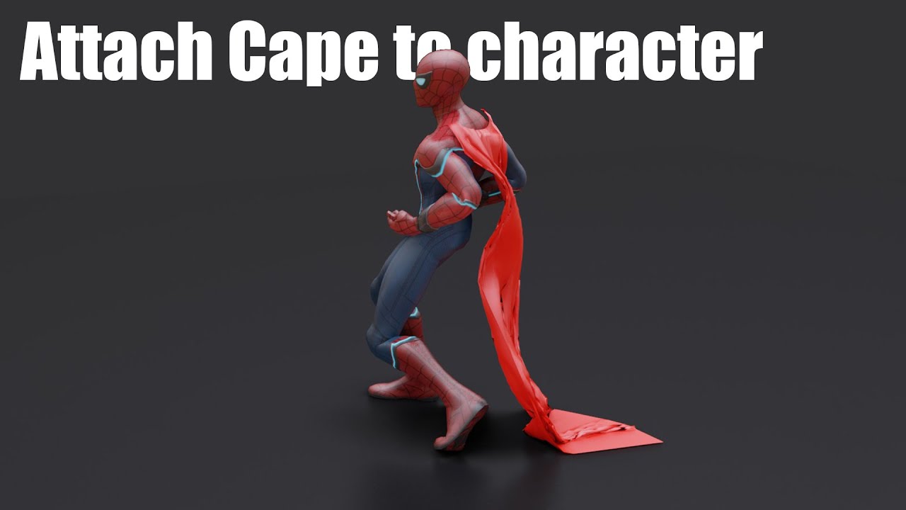 Прикрепить плащ к персонажу | Моделирование ткани | Обучающее видео по Blender 2.92