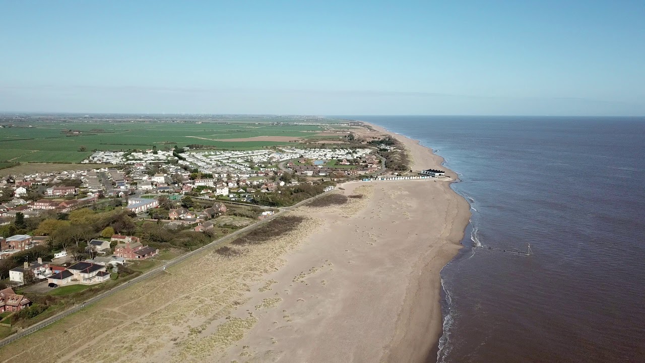 dji flight over chapel st leonards beach skegness