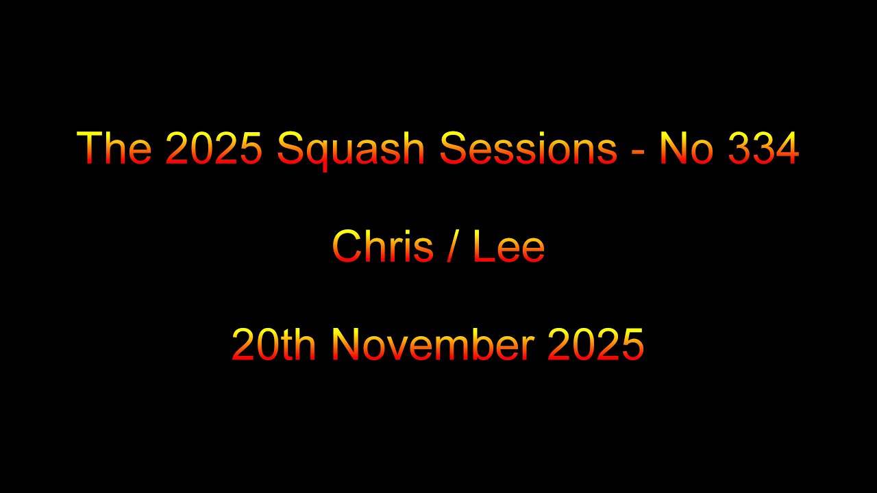 2025 Squash Sessions - No 334: Three Short Routine