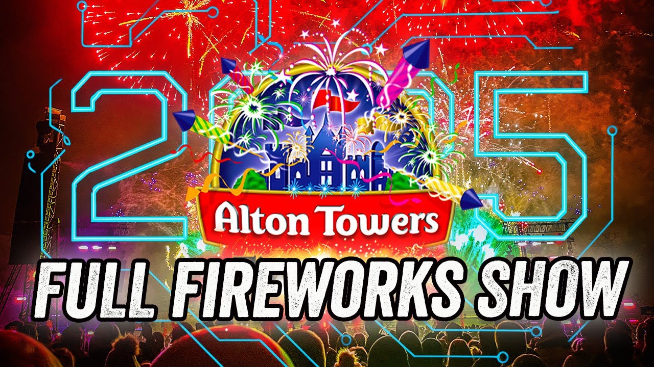 Полное шоу фейерверков Alton Towers 2025!