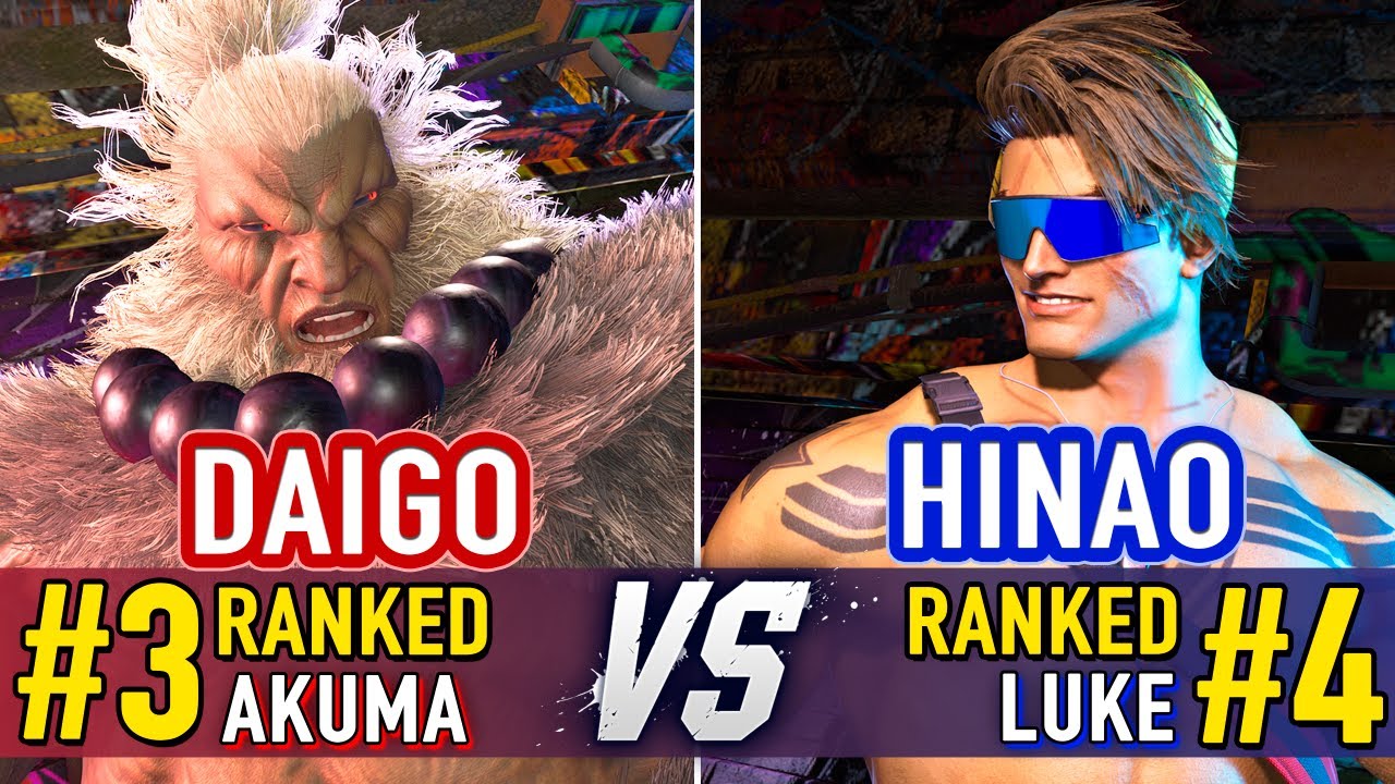 SF6 🤜 Daigo (#3 Ranked Akuma) vs Hinao (#4 Ranked Luke) 🤛 SF6 High Level Gameplay