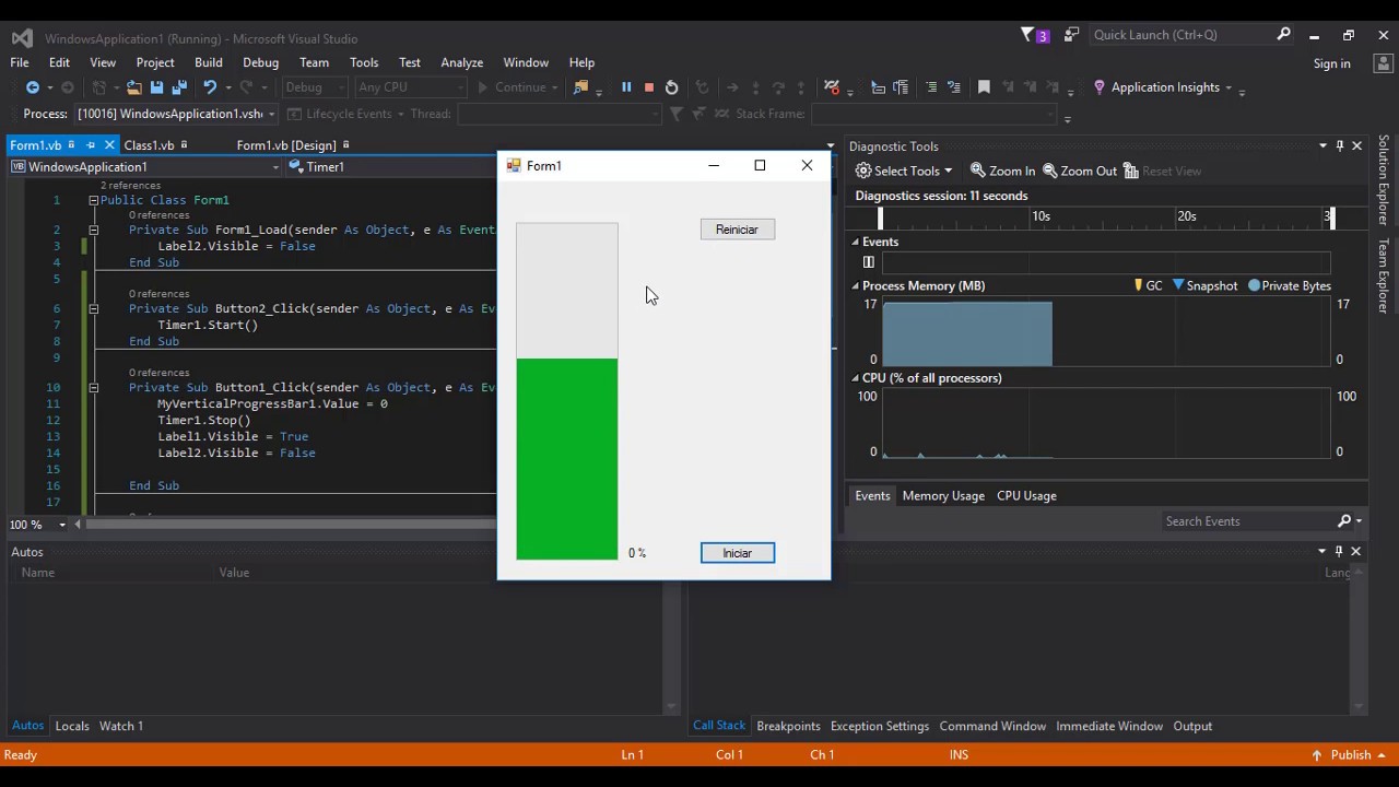 Barra de progreso Vertical (ProgressBar Vertical) - Visual Basic