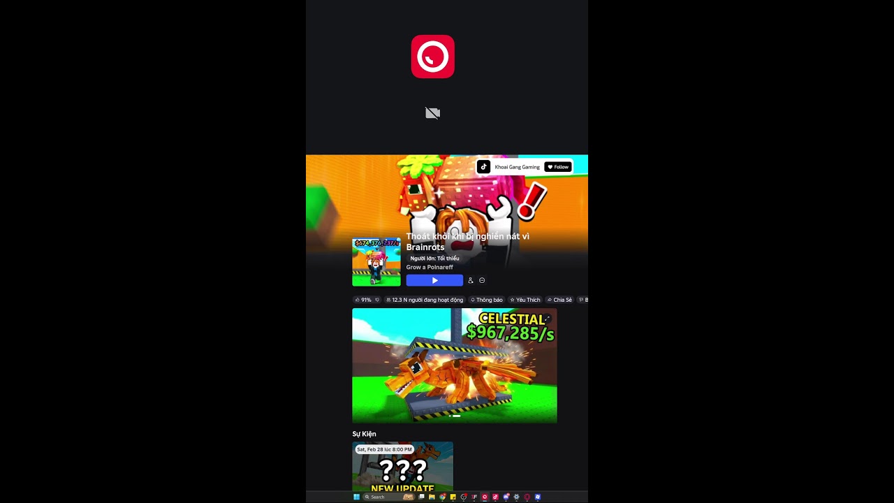 SỐC KhoaiGang làm điều này trong game Roblox