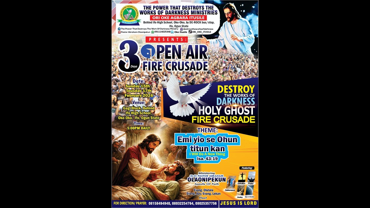 DAY 2 OPEN AIR CRUSADE AT IFO BRANCH WITH PASTOR ABRAHAM OLAONIPEKUN