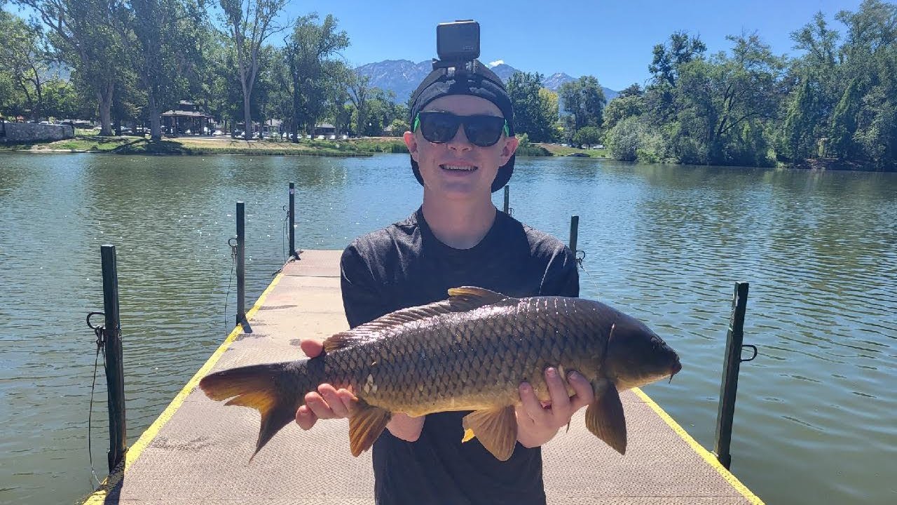 FISHING at LIBERTY PARK UT for MONSTER CARP!!!