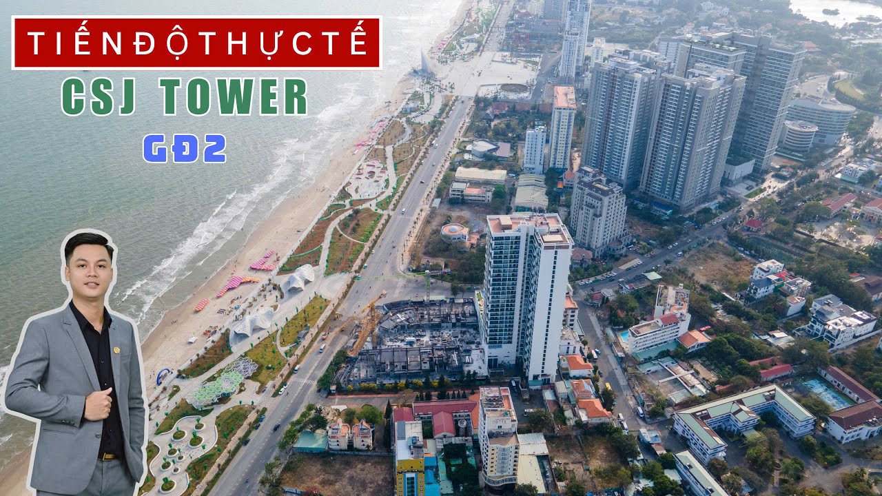 Tiến độ thực tế căn hộ mặt biển CSJ TOWER 2.
