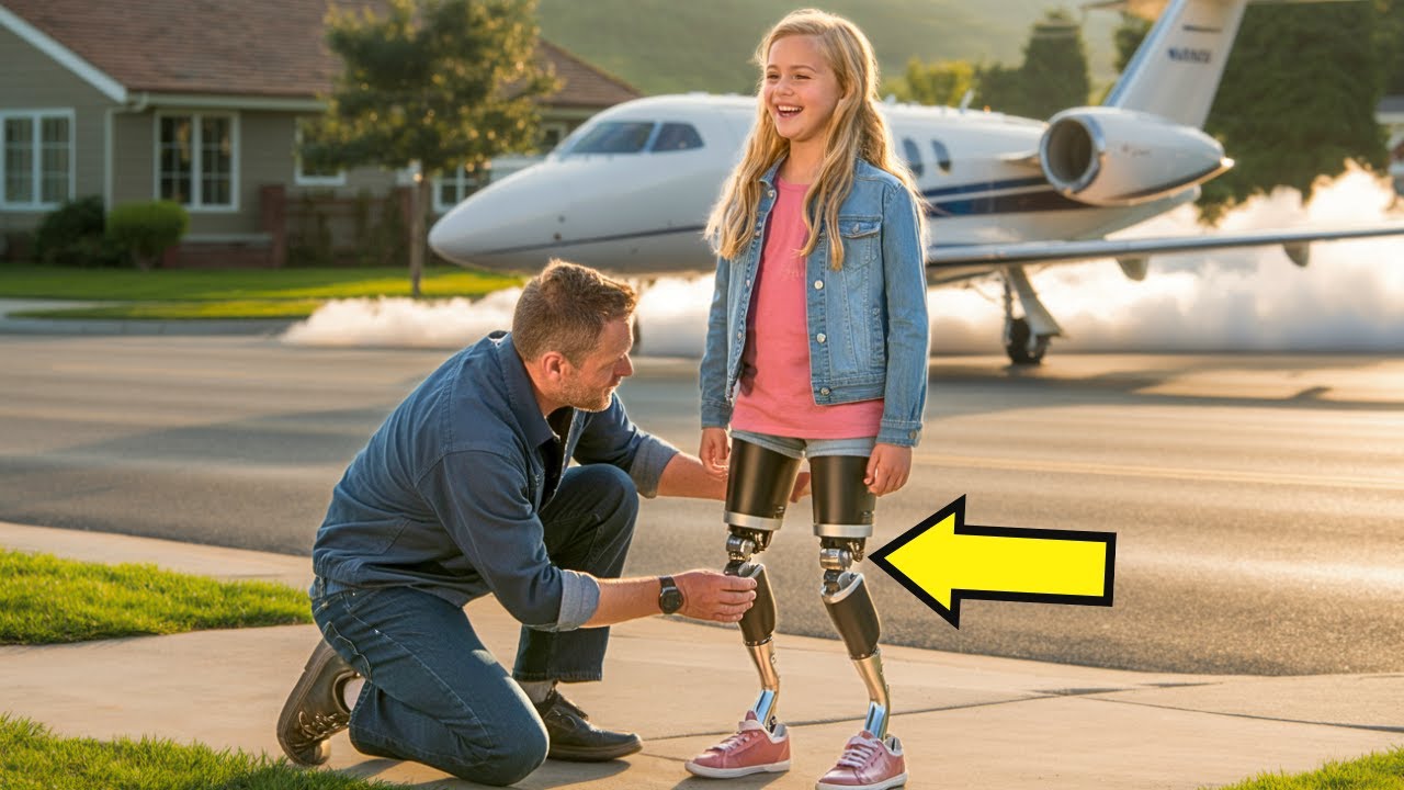 Struggling Mechanic Makes Custom Legs For Disabled Girl—Next Day, She Arrives In Private Jet!