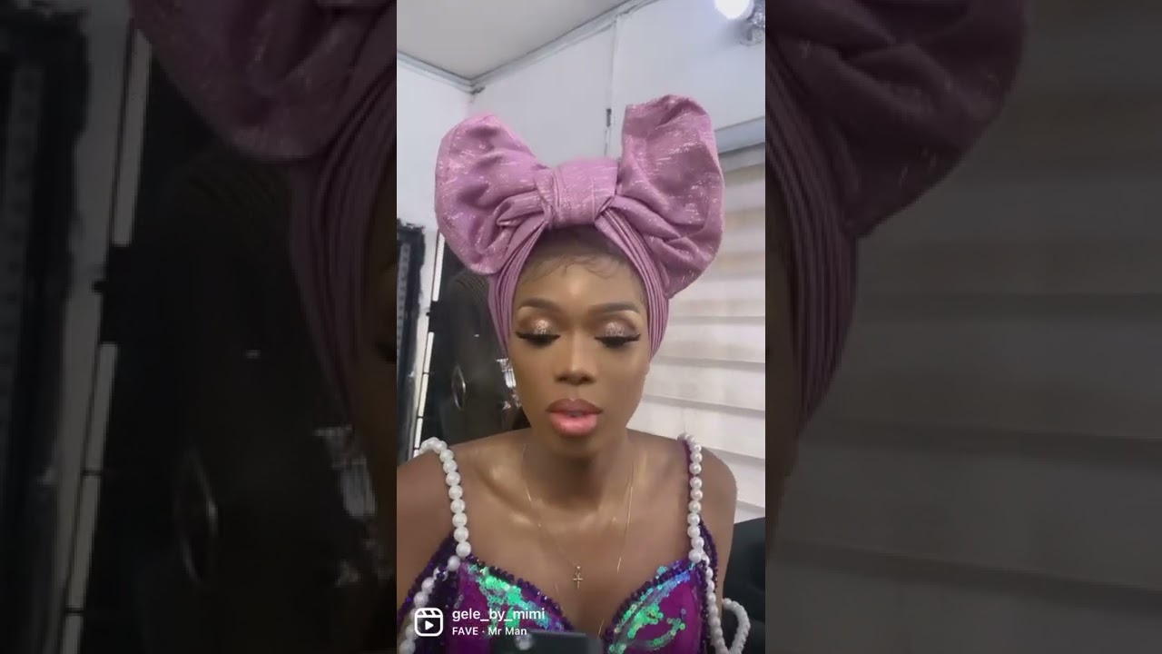 Simple bow tie gele 🔥🔥 #gele #geletutorial