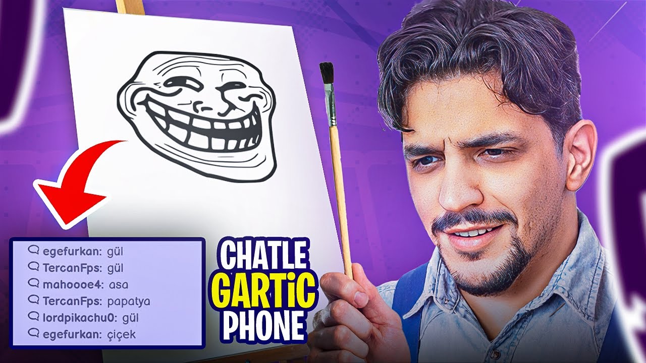 yayında çizim yaparak chati trolledim 😁
