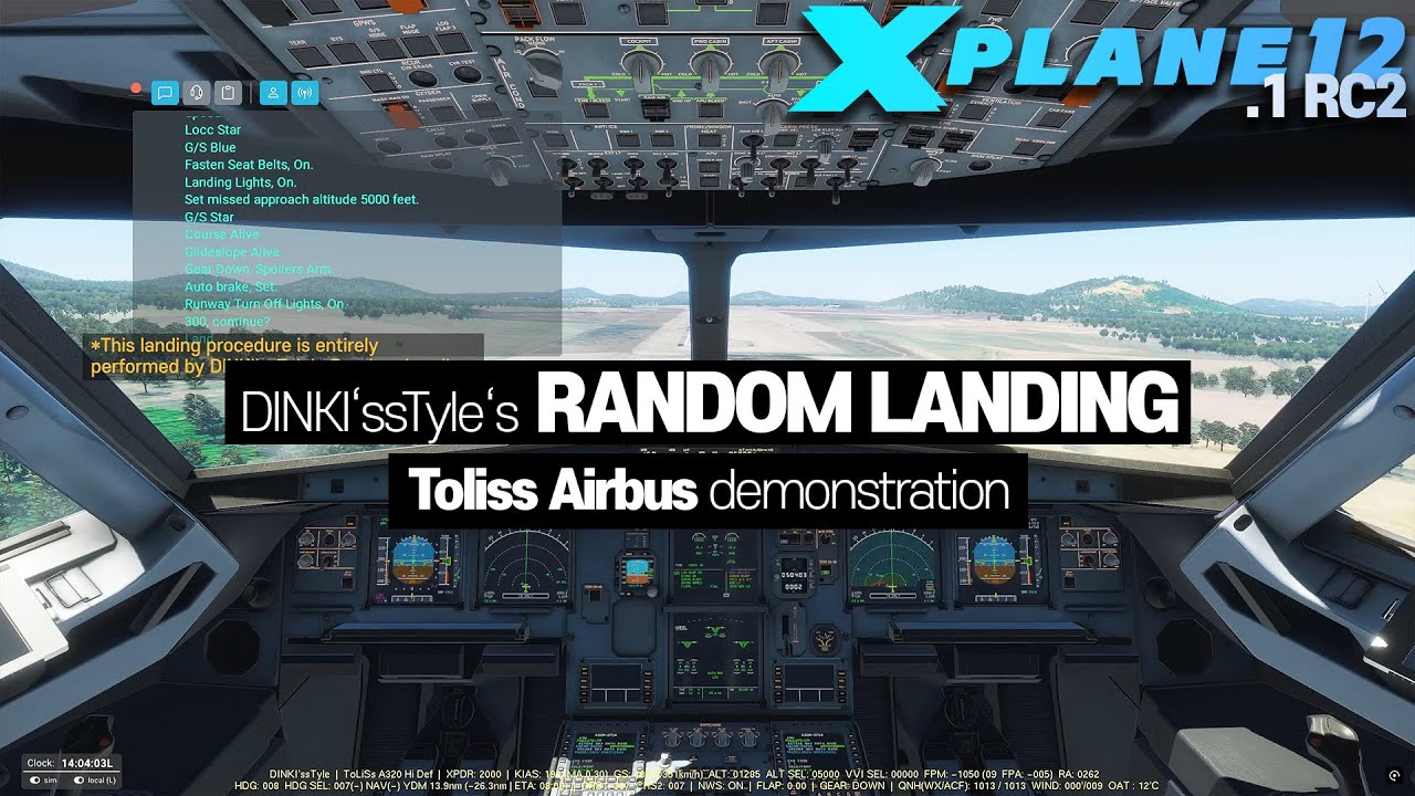 X-Plane 12, Toliss Airbus / DINKI'ssTyle's RANDOM LANDING ILS