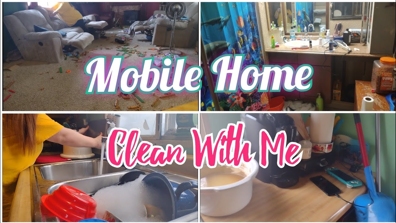 single wide mobile home clean with me | cleaning motivation