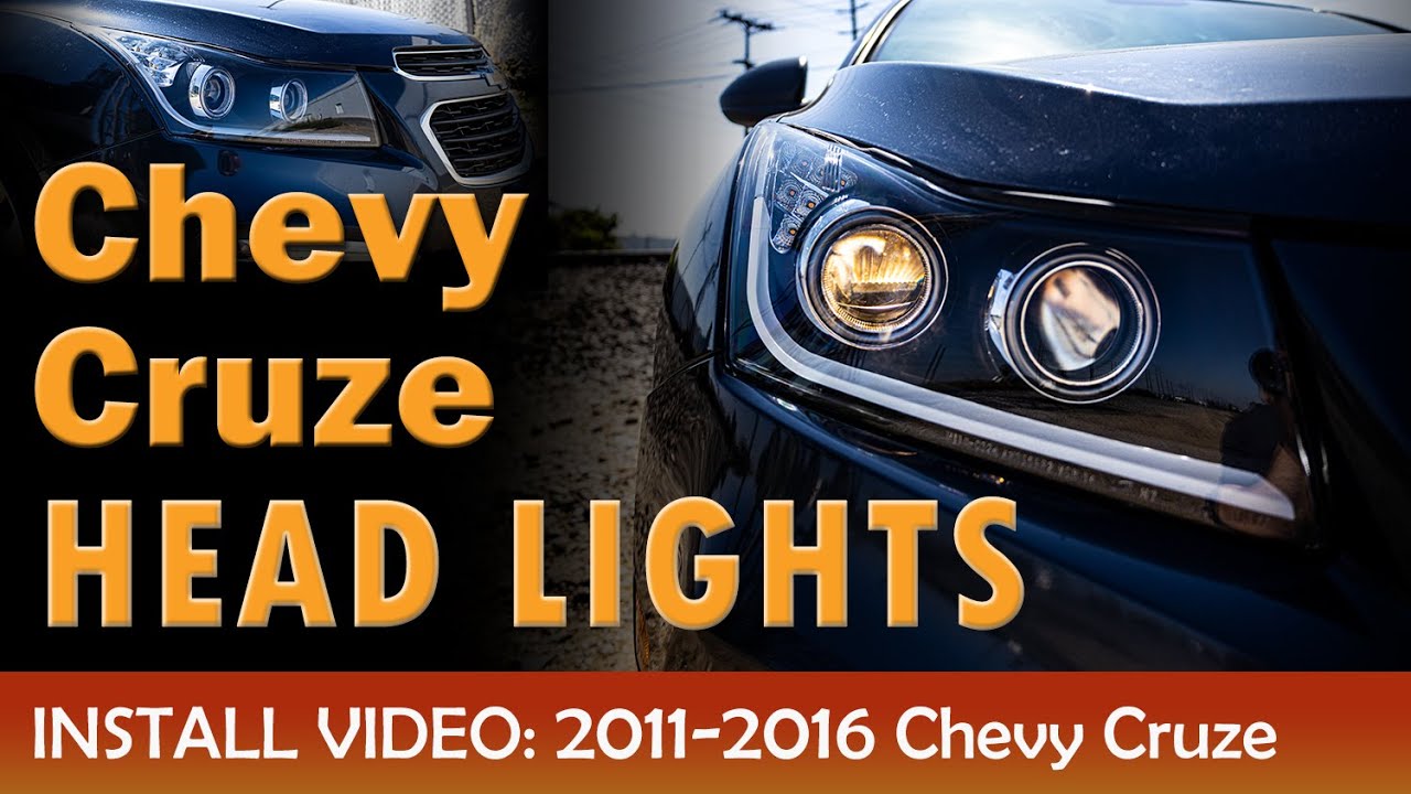 2011-2016 Chevy Cruze DRL Projector Head Lights / SKUs: CHWJ-0324-B