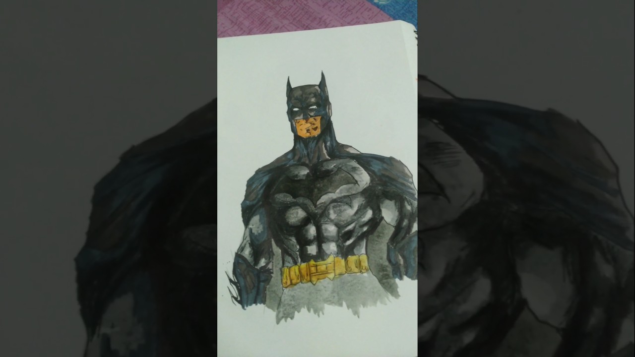 The dark knight's comic style art 