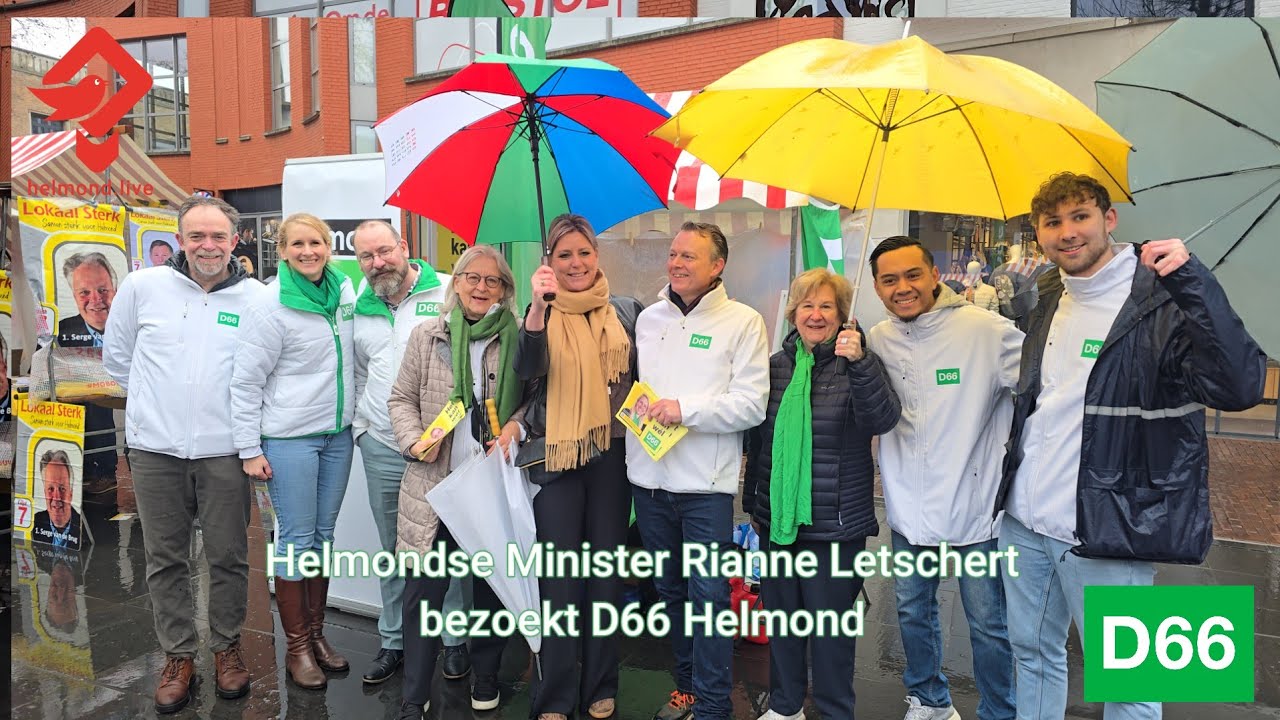 Helmondse Minister Rianne Letschert bezoekt D66 Helmond