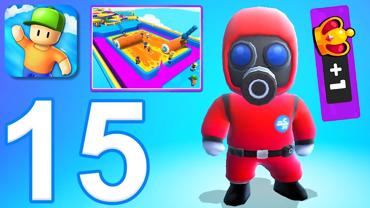 Stumble Guys - Gameplay Walkthrough Part 15 - New Map: Paint Splash (iOS, Android)