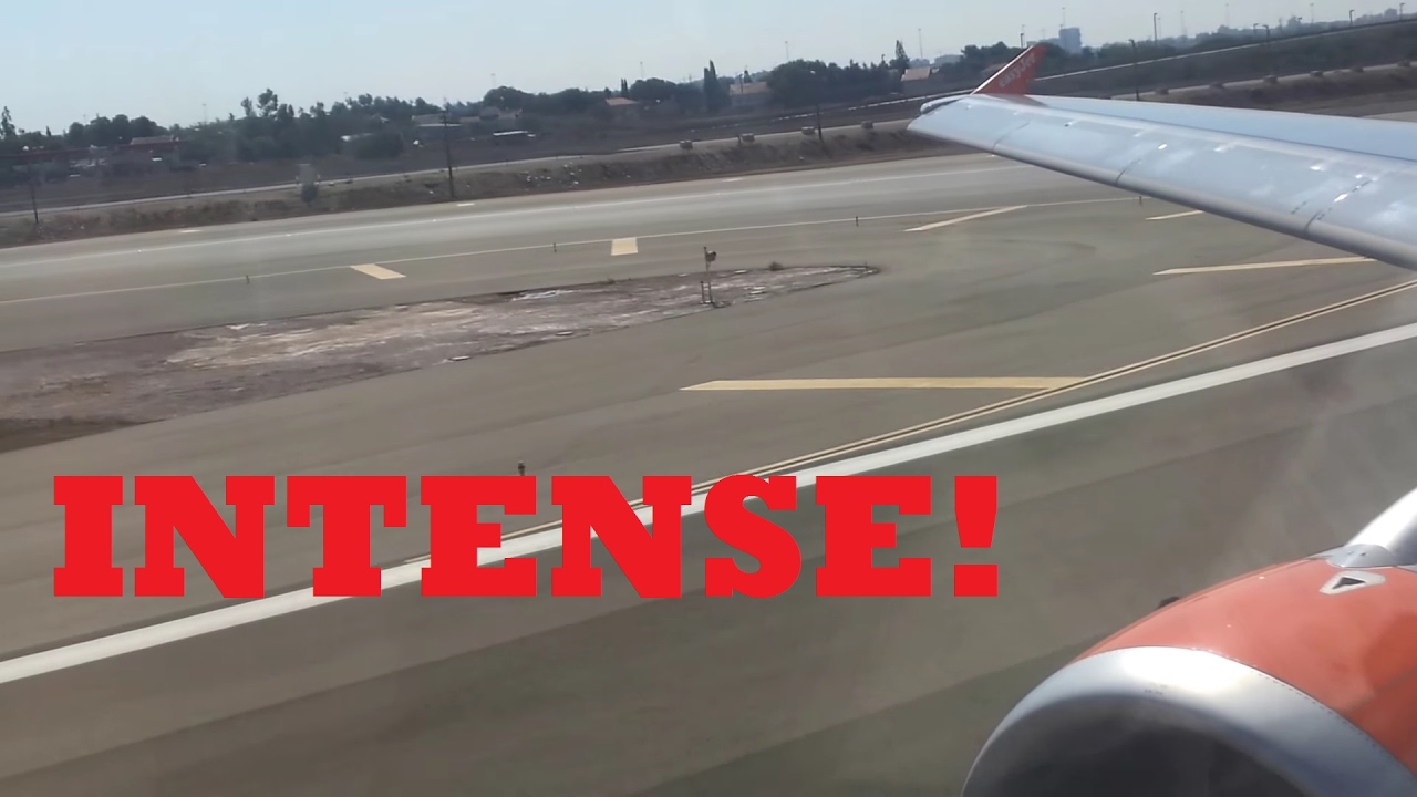 LOUDEST ENGINE BUZZSAW EVER Easyjet A320 Takeoff - Tel Aviv
