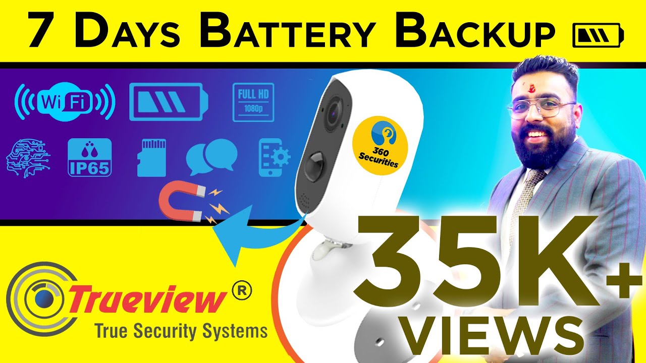 Trueview Smart Wifi Camera with Battery Backup 🔥  Amazing Battery Backup 🔥