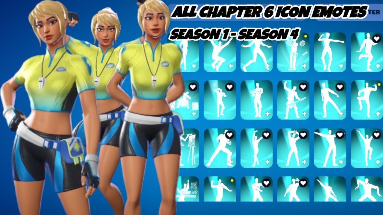 Every CHAPTER 6 Icon Series Dances & Emotes Showcase in Fortnite (Season 1 - Season 4)