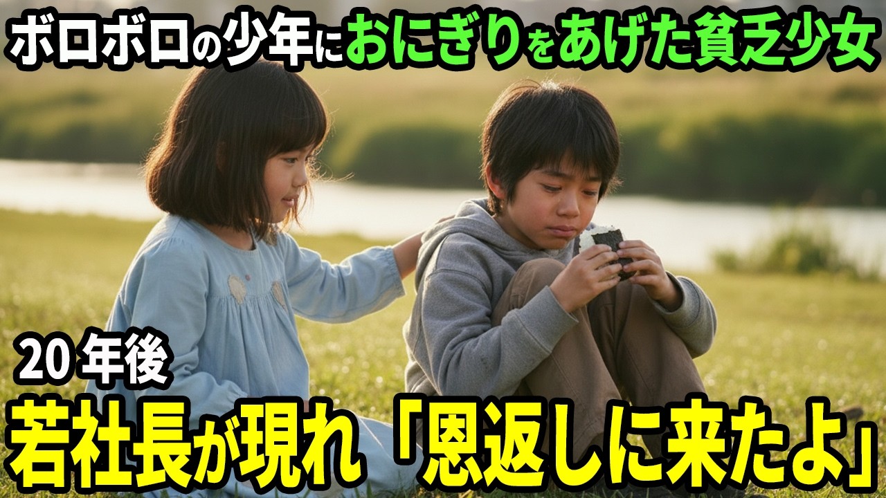 ボロボロの服を着た少年におにぎりをあげた8歳の貧乏少女→20年後、ホームレスになった少女の元に
