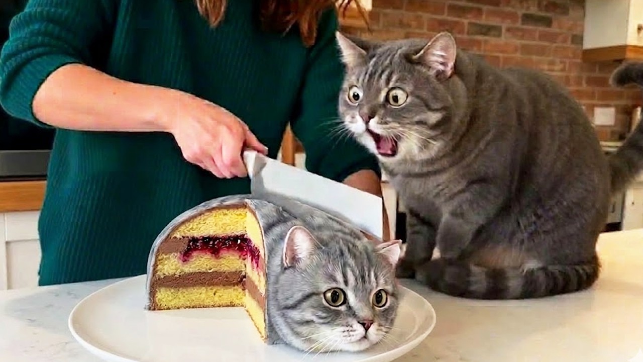 Dog and Cat Reactions to Cutting Cake 😱 Funny Dog and Cat Reactions 2026
