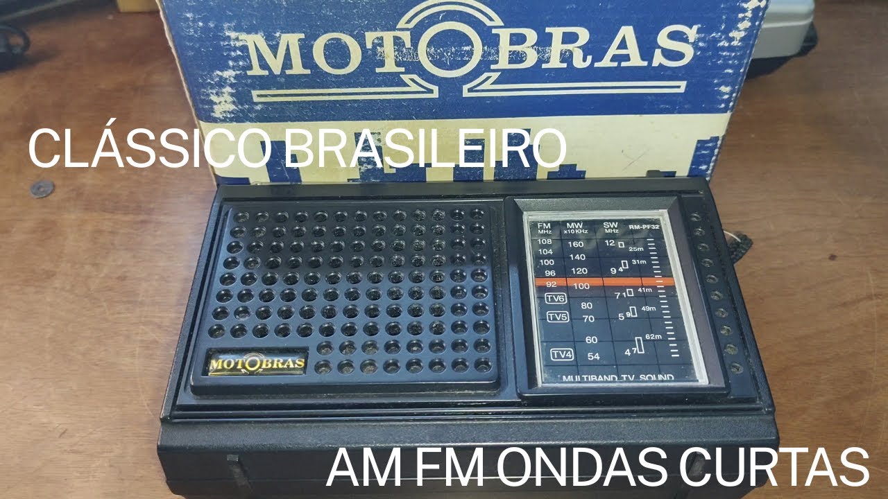 Rádio Motobras RM-PF32 | Clássico Brasileiro Vintage AM FM Ondas Curtas