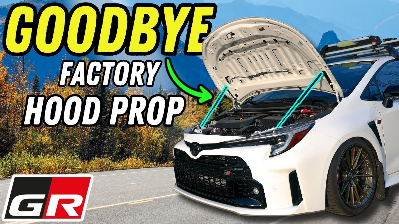 I UPGRADED My GR Corolla Hood With STRONGER Struts And Ditched The Prop!