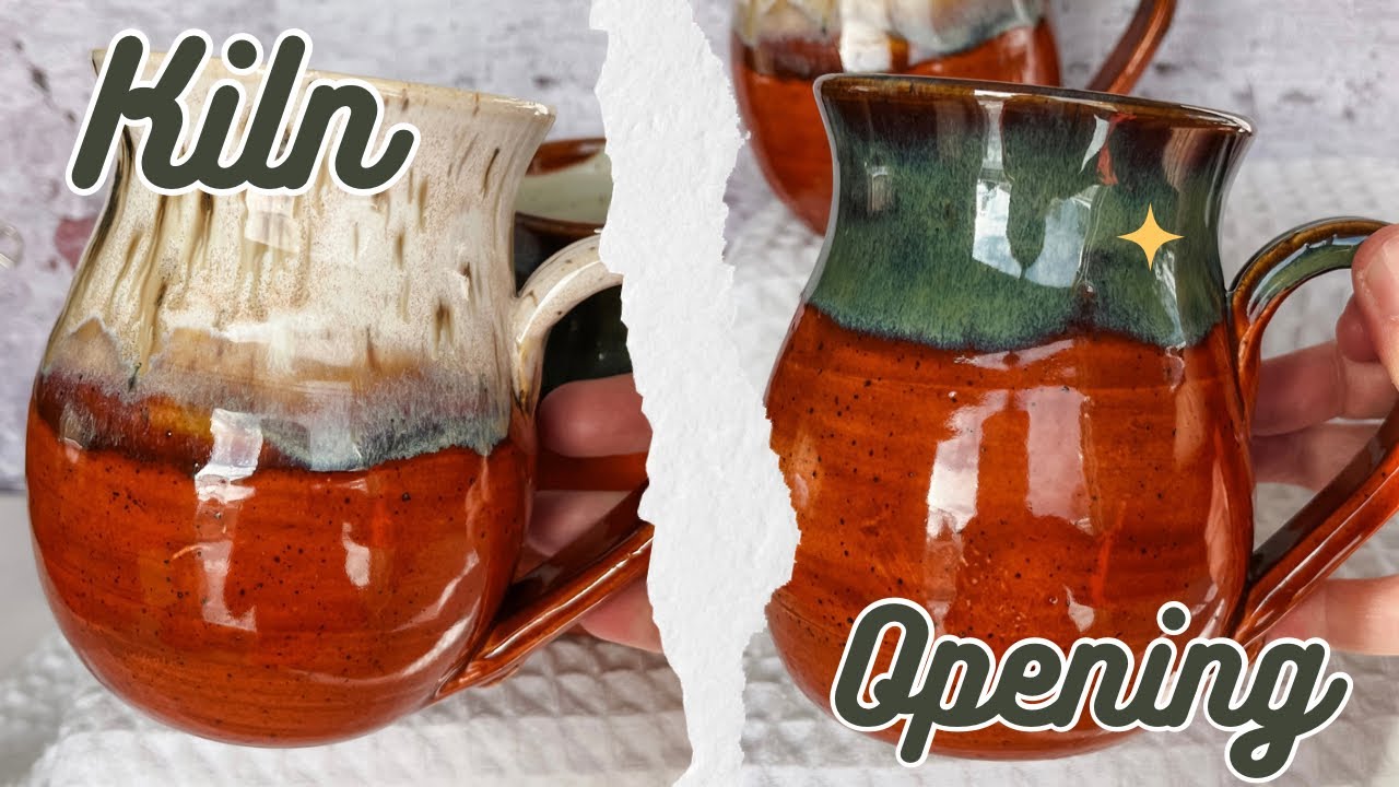 Pottery kiln unloading, kiln opening, glaze combinations explained