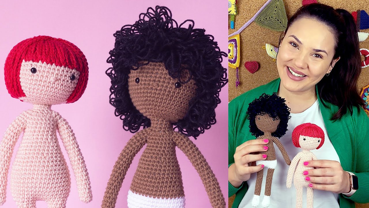 COMO FAZER CABELO DE BONECA DE AMIGURUMI - 2 MODELOS | ATELIÊ JÉSSICA BRANDÃO | #040