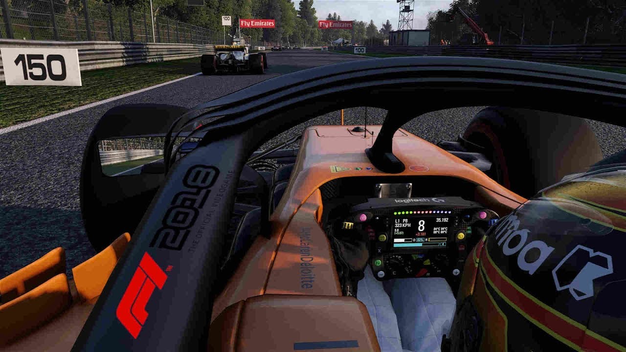 F1 2018 - Belgian GP - Trackside camera Gameplay (1080p)