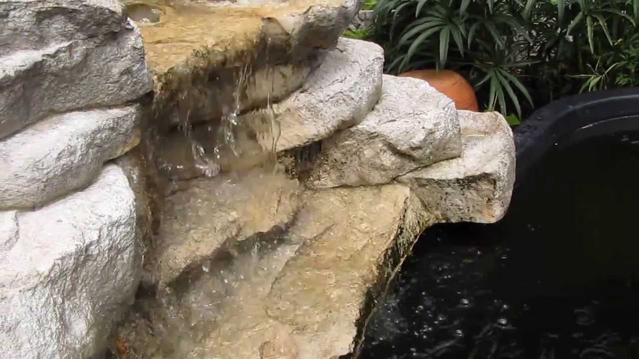 Solar Powered Fish pond Waterfall By kvusmc