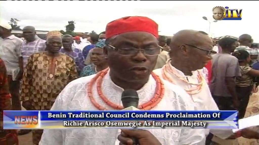 Benin Traditional Council Condemns Proclamation Of Richie Arisco Osemwegie As Imperial Majesty