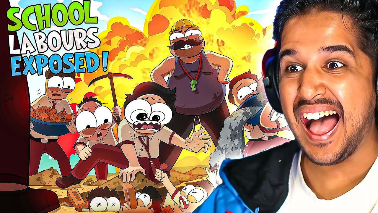 Scary Indian School ft. Labour Exposed 😂 Reaction By AmitBhai  @Hardtoonz22 