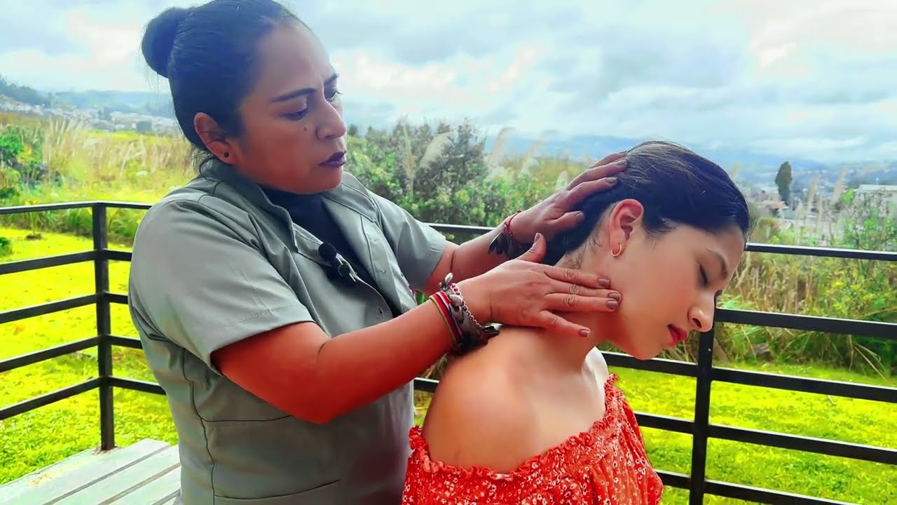 MARTHA♥PANGOL & MARCELA 💗ASMR RELAXING AND SPIRITUAL MASSAGE! FOR HEAD, NECK AND HALF BACK (NATURAL)