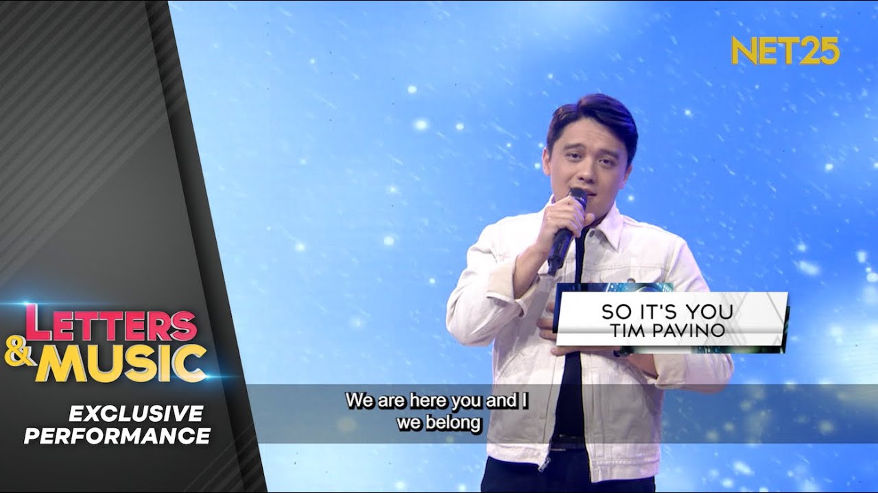 Tim Pavino - So It's You (NET25 Letters and music Performance)