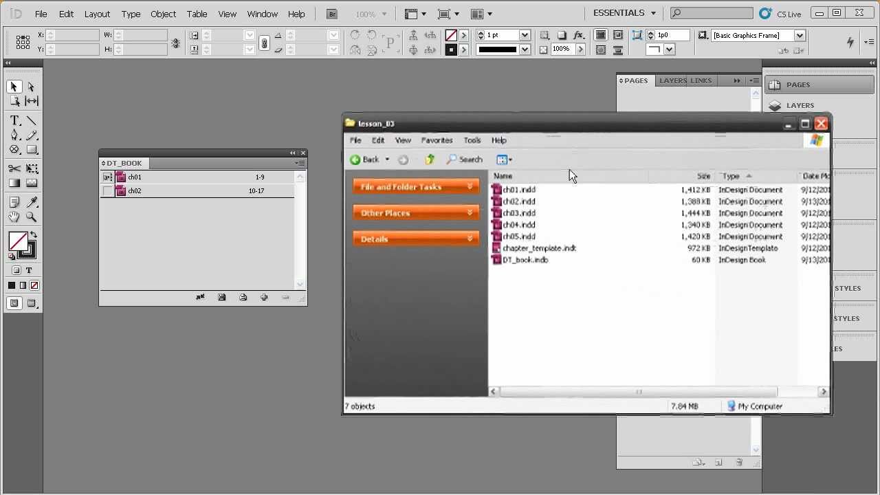 Working with Long Documents in InDesign CS5 - Creating a basic book file