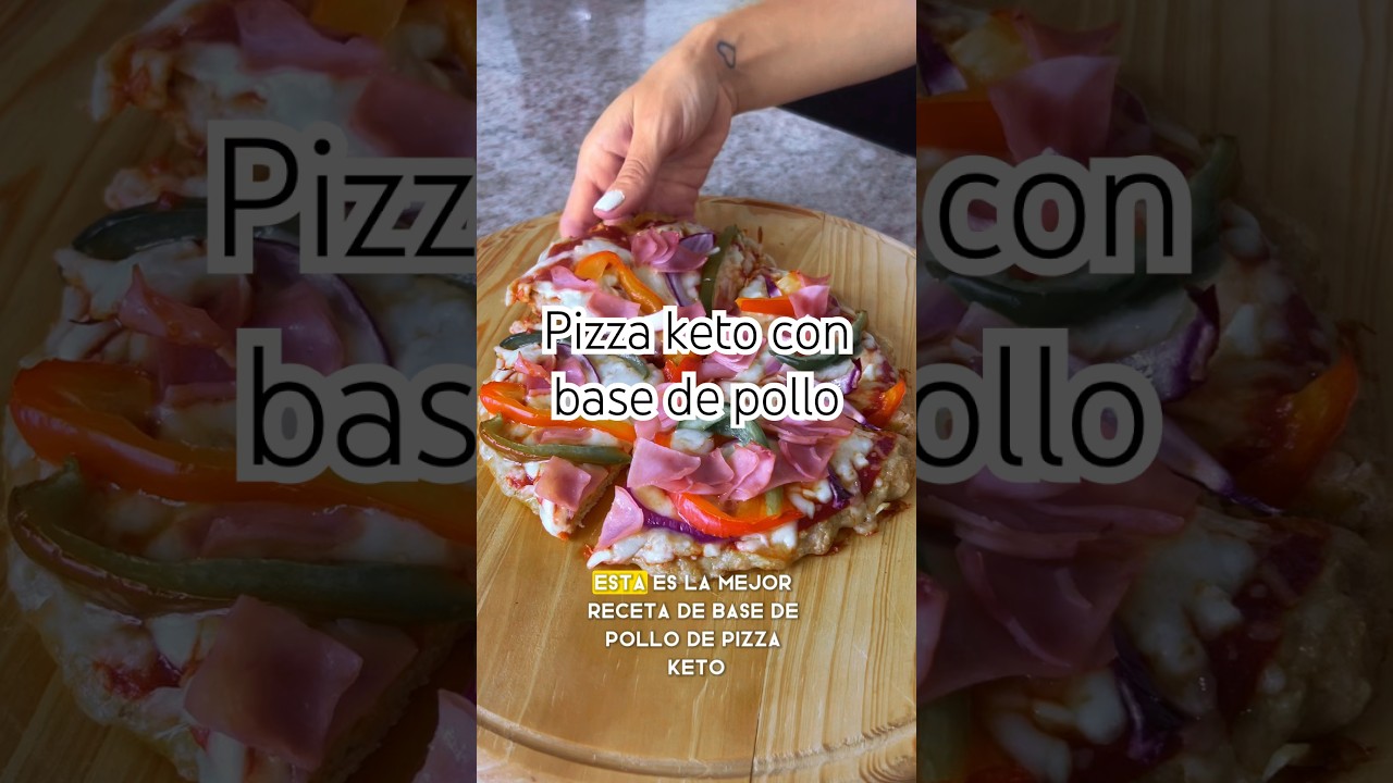 LA MEJOR receta de PIZZA KETO con base de pollo!👌🏻SIN NING&Uacute;N TIPO DE HARINAS #recetaketo #dieta
