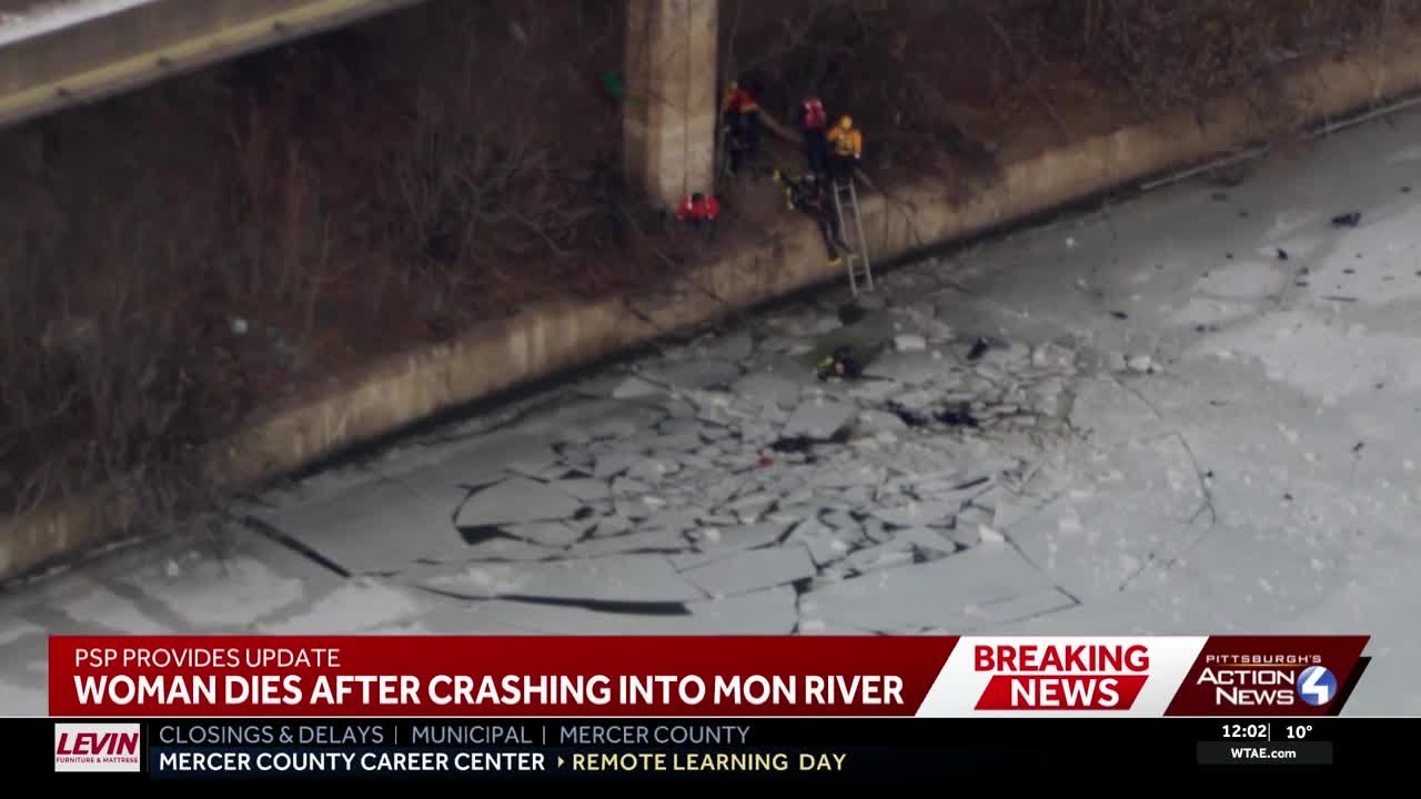Pennsylvania State Police breakdown efforts to save woman who died after car crashed into Mon River