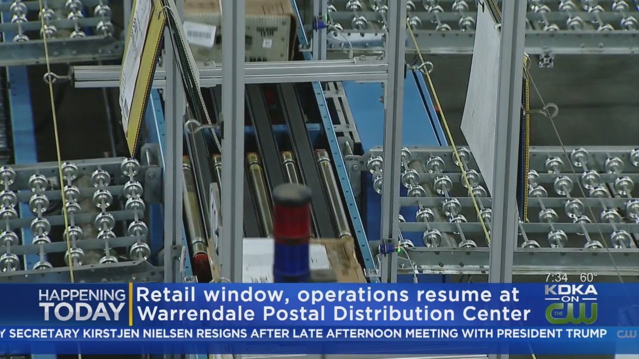 Operations Resuming At Warrendale Postal Distribution Center