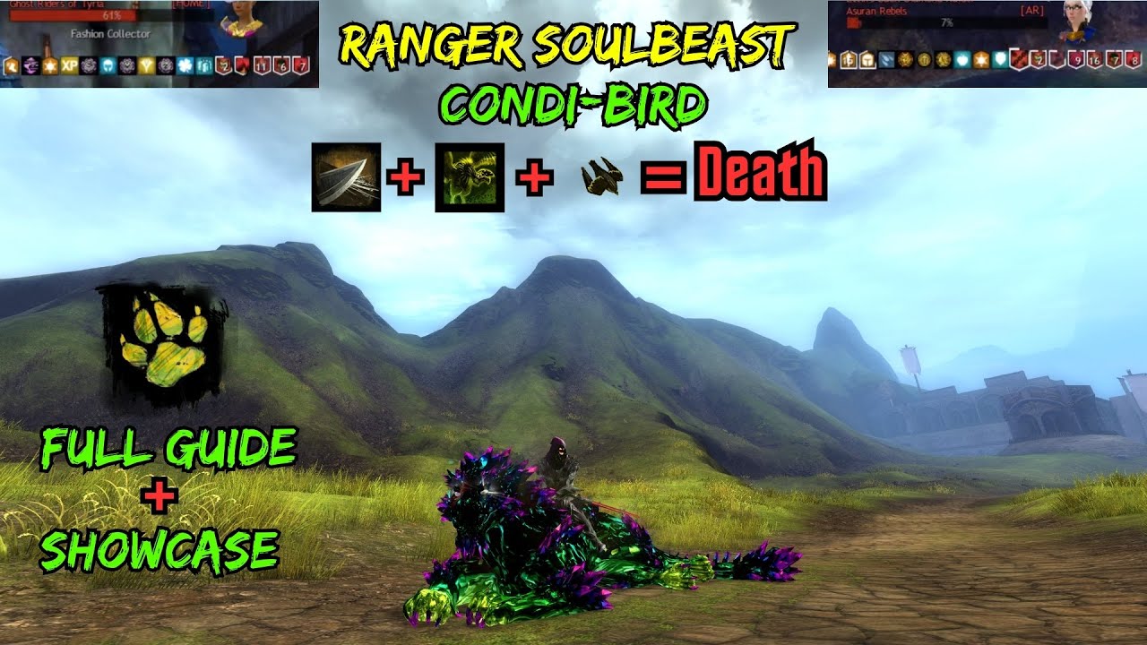 GW2 WvW Ranger Soulbeast Condi-Bird Full Guide + Showcase [Solo Roaming] [One-Shot Condition Combo]