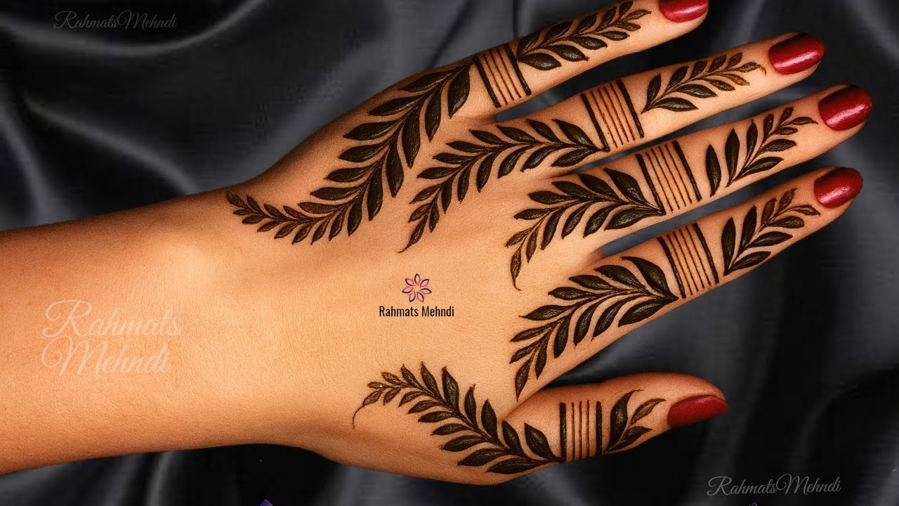 🍃 New trending leaf Mehndi Design | simple back hand Mehndi Designs| Easy Henna design | mehandi