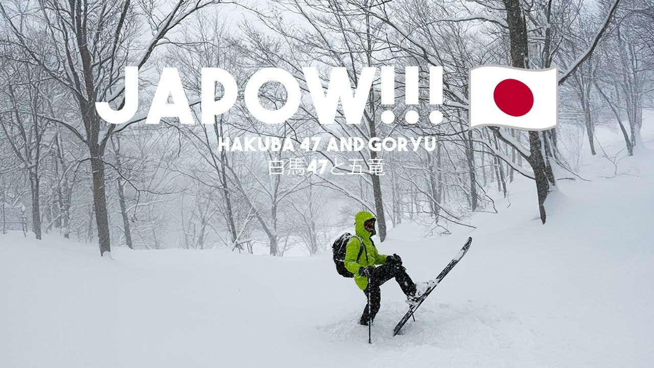 first time skiing japow! got lost at hakuba47 and goryu