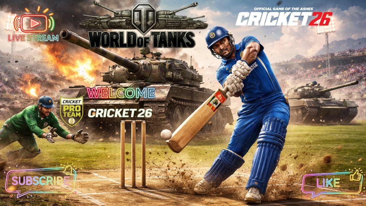 wot live | welcome | playing world of tanks grading on and cricket 26 rank up time | wot2.1.1🚚😊🥰