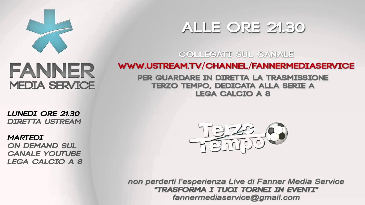 CARTELLO DIRETTA USTREAM - Fanner Media Service