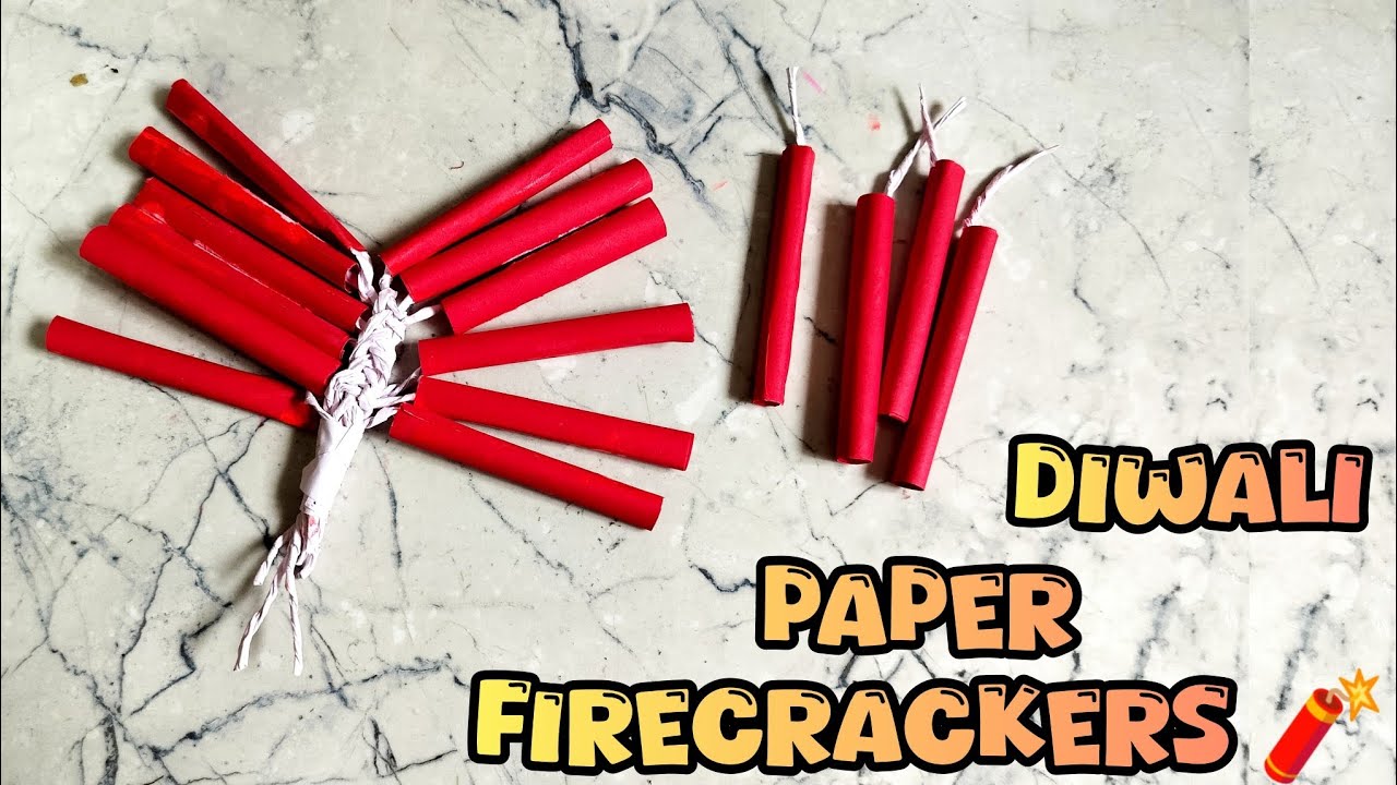 diwali crackers making with paper / easy paper crafts / diwali crackers craft ideas #diy #trending